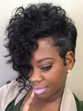 Human Hair Short Pixie Cut Wigs for Women Wear and Go Glueless Wigs Side Bangs 101